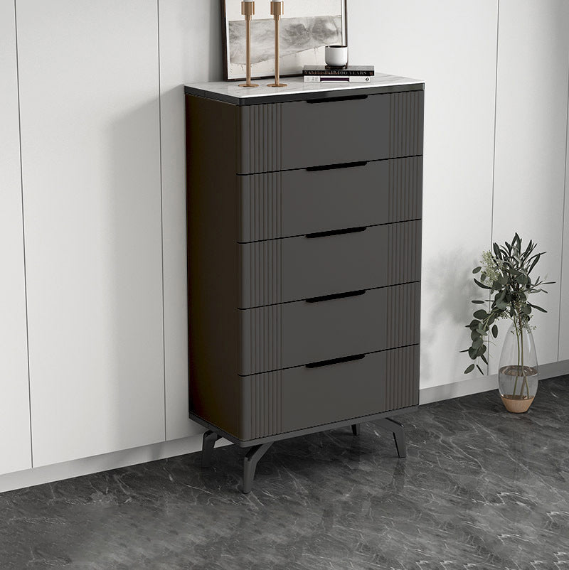 Living Room Storage Chest Dresser Glam Style Storage Chest with Drawers