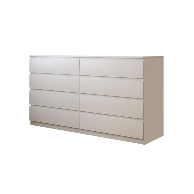 Bedroom Storage Chest Dresser Modern Style White Storage Chest with Drawers