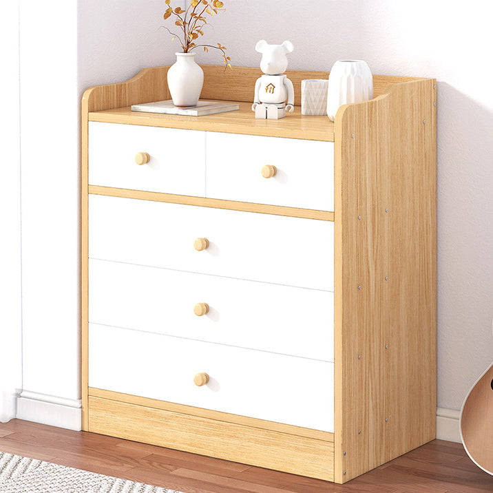 Modern Wooden Chest Bedroom Vertical Storage Chest with 4 / 5 / 6 Drawers