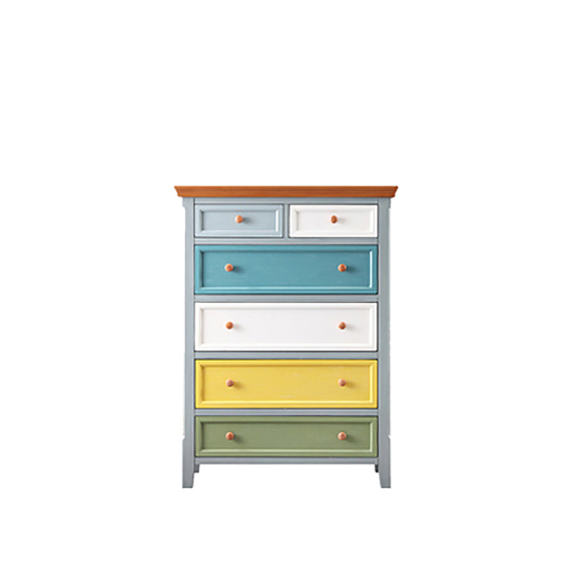 Traditional Solid Wood Chest Bedroom Storage Chest with Multi Drawers