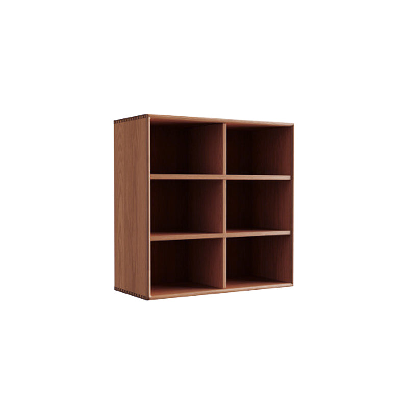 Modern Style Bookcase Solid Wood Closed Back Bookshelf for Home Office