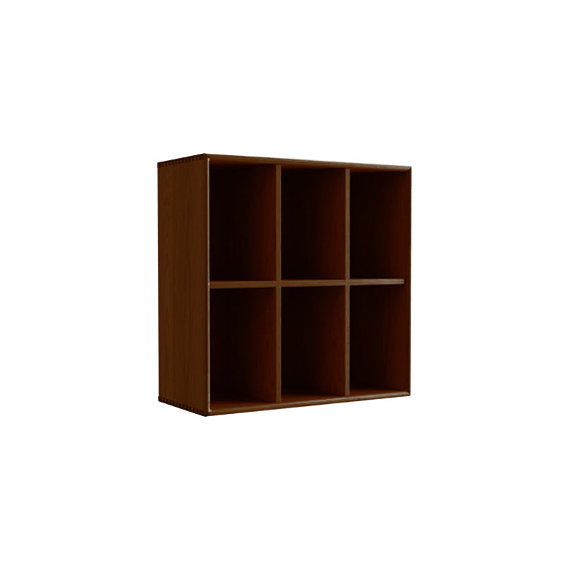 Modern Style Bookcase Solid Wood Closed Back Bookshelf for Home Office