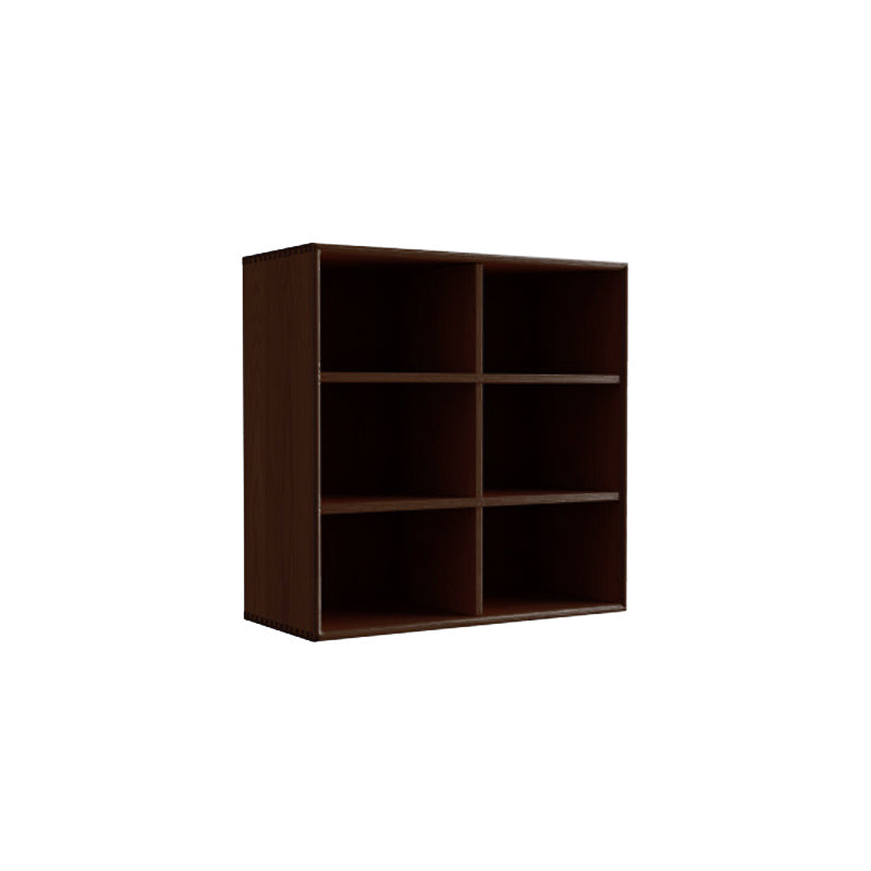 Modern Style Bookcase Solid Wood Closed Back Bookshelf for Home Office