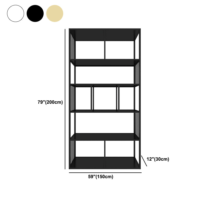 Metal Rectangle Open Bookshelf Modern Home Office Etagere Bookcase