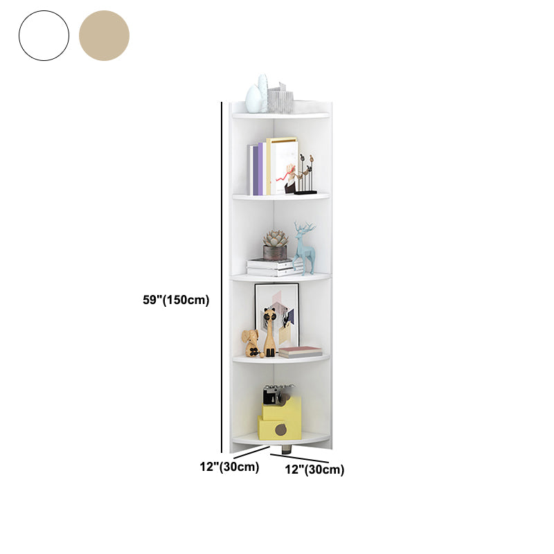 Closed Wooden Bookshelf Modern Minimalist Home Living Room Corner Bookcase