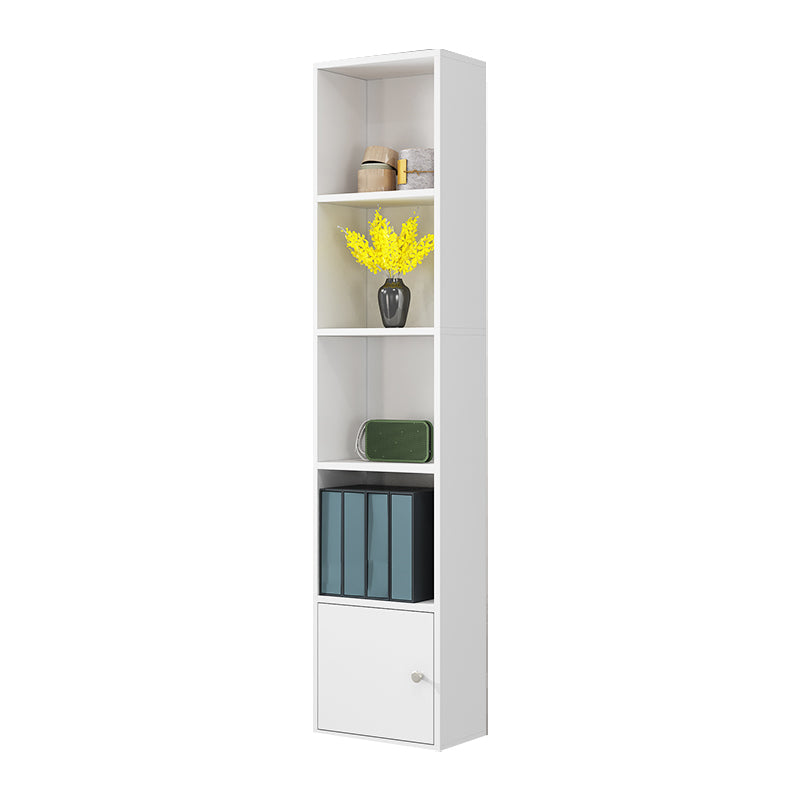 Closed Wooden Bookshelf Modern Home Living Room Standard Bookcase with Door