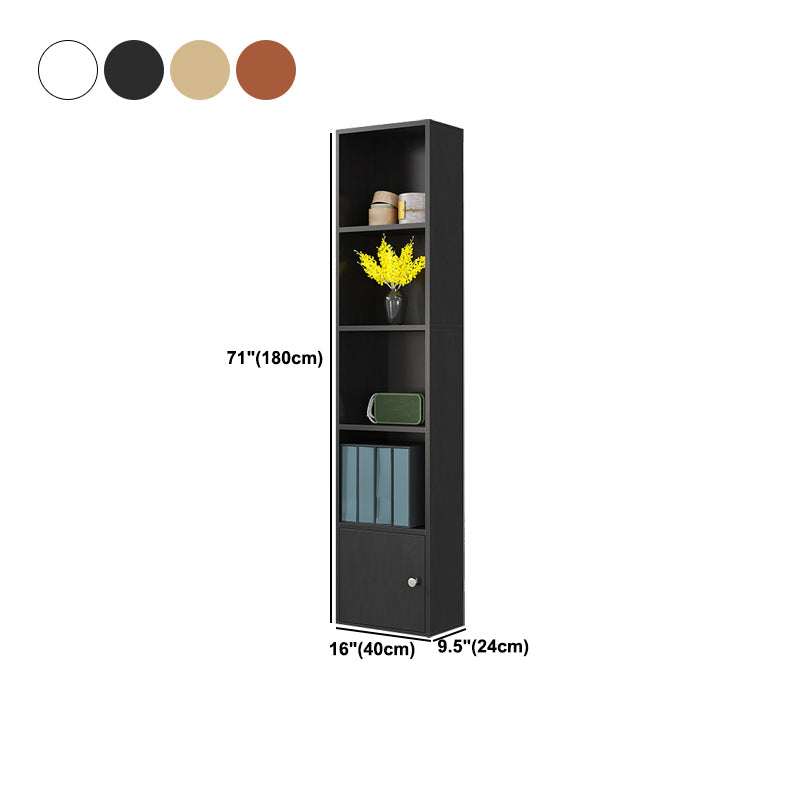 Closed Wooden Bookshelf Modern Home Living Room Standard Bookcase with Door