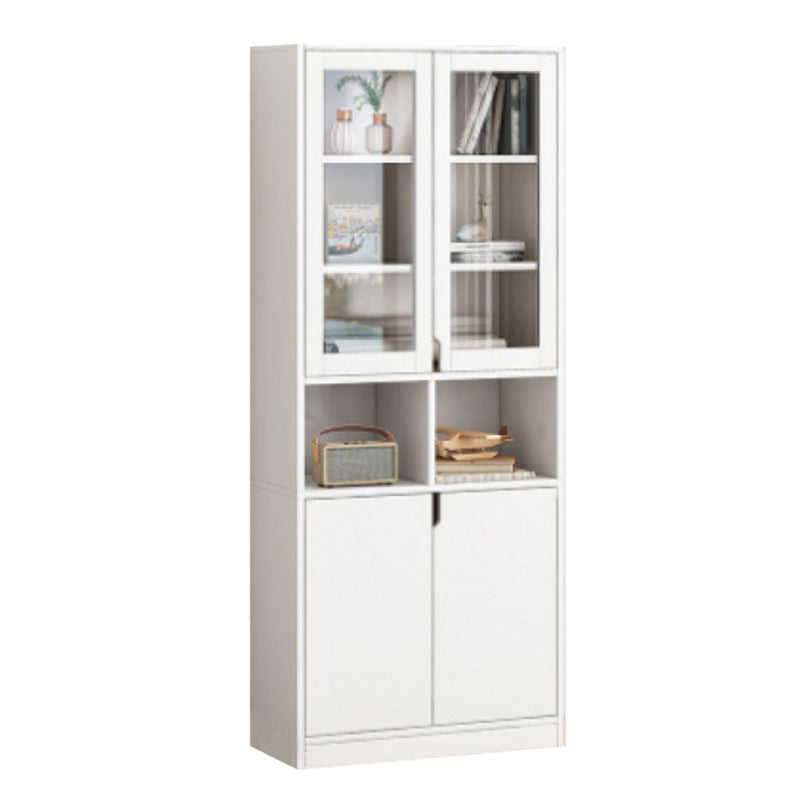 Scandinavian Closed Back Book Shelf 11.8'" W Wood Bookcase for Office