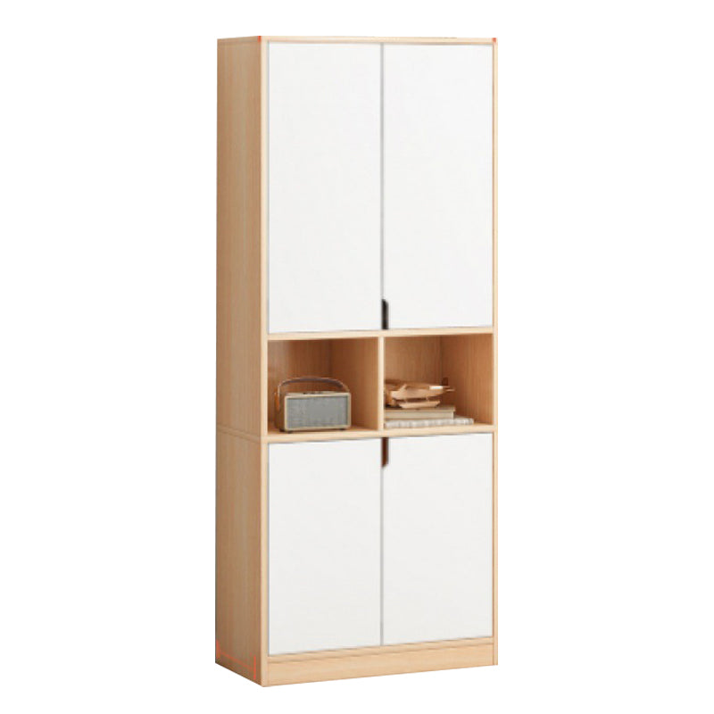 Scandinavian Closed Back Book Shelf 11.8'" W Wood Bookcase for Office