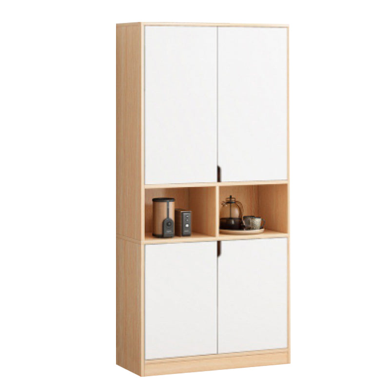 Scandinavian Closed Back Book Shelf 11.8'" W Wood Bookcase for Office