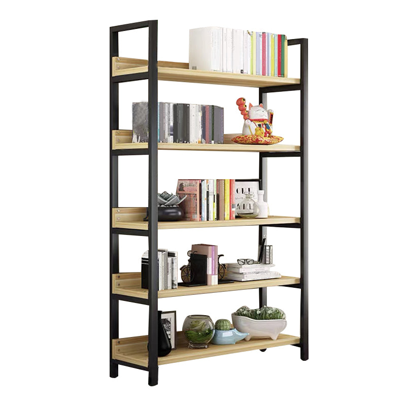 Industrial Steel Etagere Bookshelf 11.8"W Open Back Book Shelf