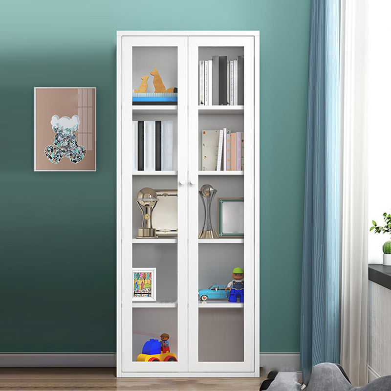 Contemporary Metal Bookshelf with Doors, Bookshelf for Any Room