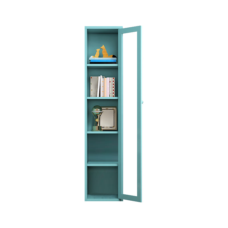 Contemporary Metal Bookshelf with Doors, Bookshelf for Any Room