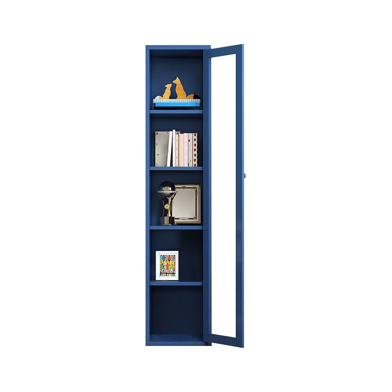 Contemporary Metal Bookshelf with Doors, Bookshelf for Any Room