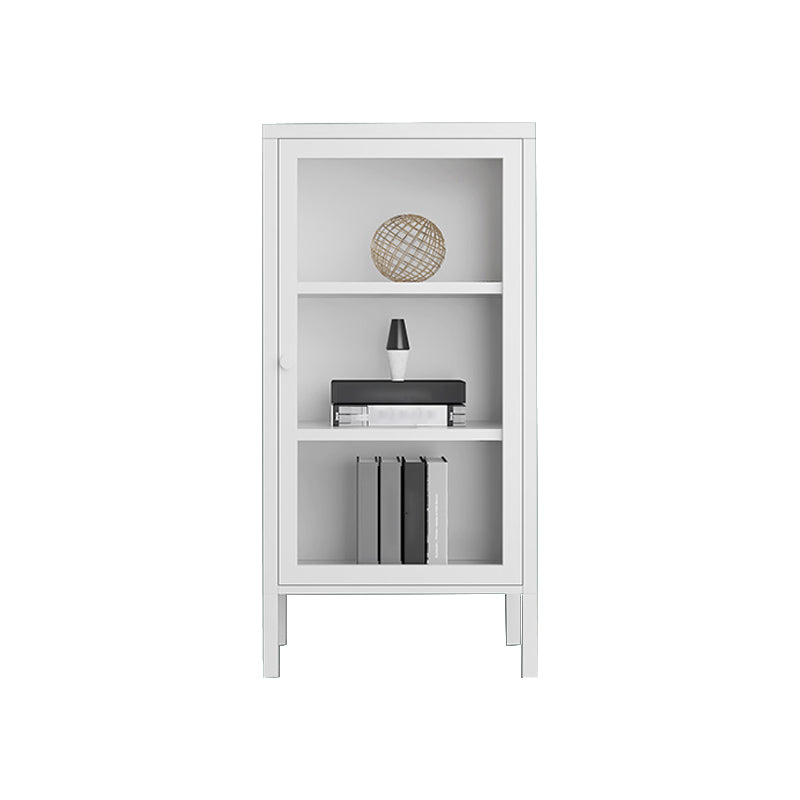 Contemporary Metal Bookshelf with Doors, Bookshelf for Any Room