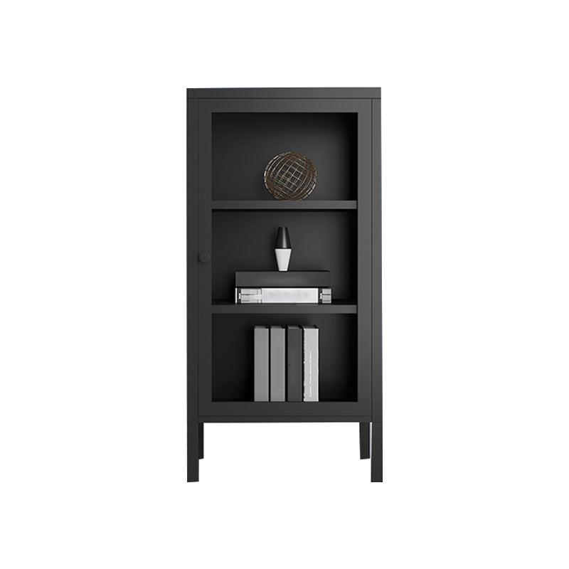Contemporary Metal Bookshelf with Doors, Bookshelf for Any Room