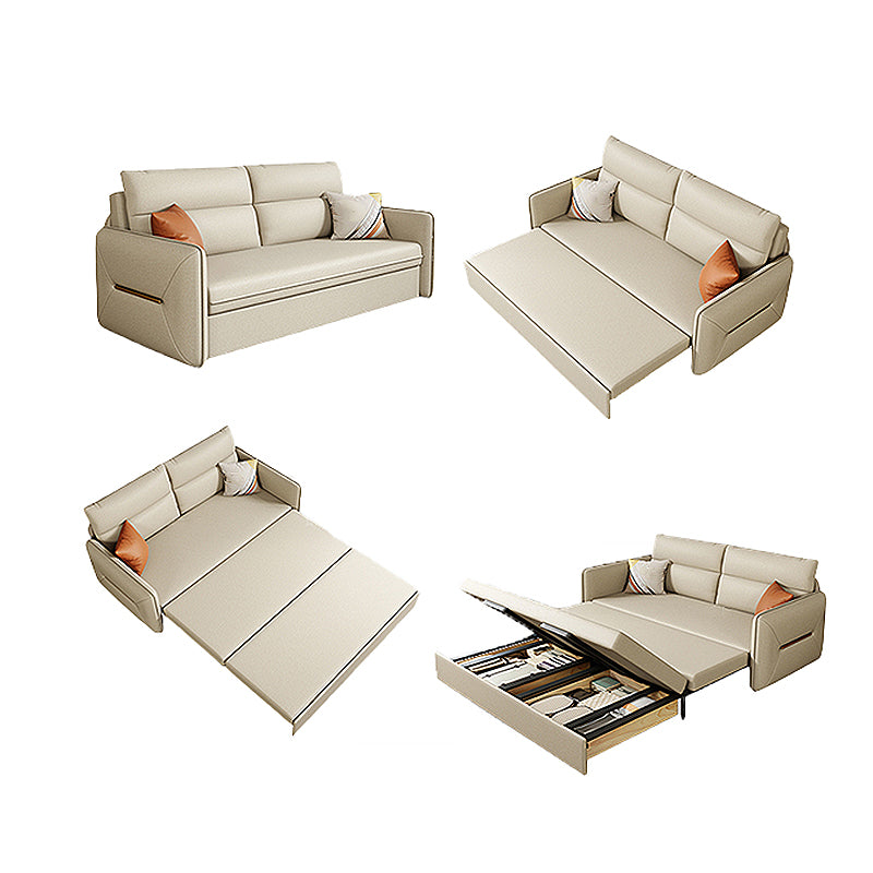 Faux Leather Stain Resistant Sofa Bed Contemporary Bed Sofa Couch