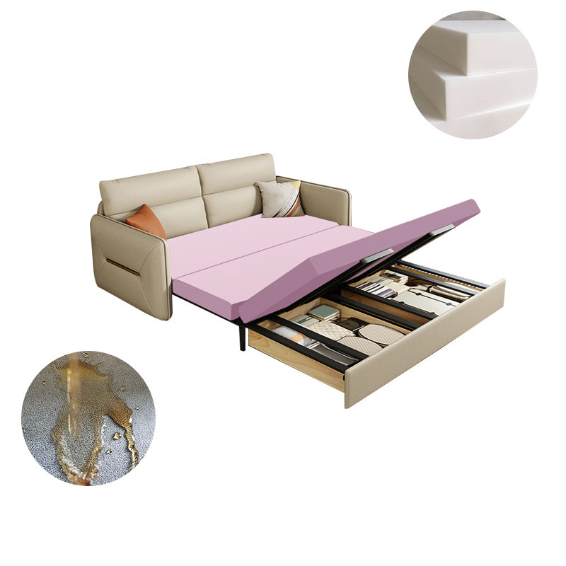 Faux Leather Stain Resistant Sofa Bed Contemporary Bed Sofa Couch
