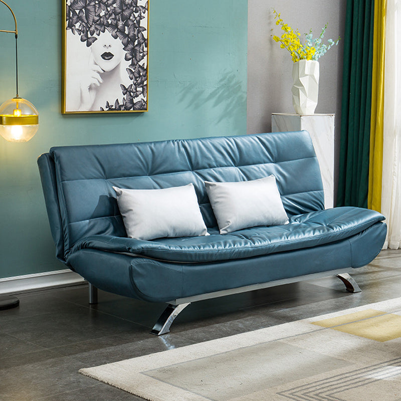 Faux Leather Sofa 35.43" H Armless Convertible Sofa for Living Room