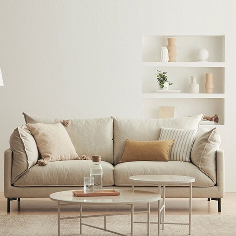 Modern Sofa with 2 Pillows Standard Pillow Top Arm Fabric Sofa