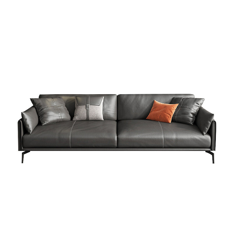Faux Leather Sofa 33.46 " D x 30.70" H Square Arm  Sofa for Living Room