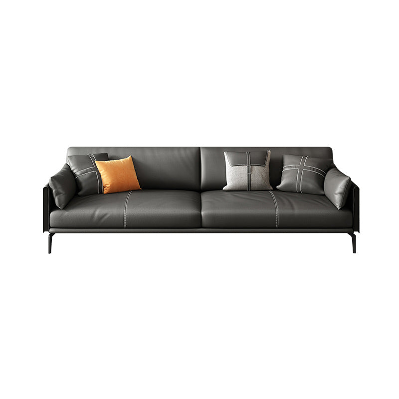Faux Leather Sofa 33.46 " D x 30.70" H Square Arm  Sofa for Living Room