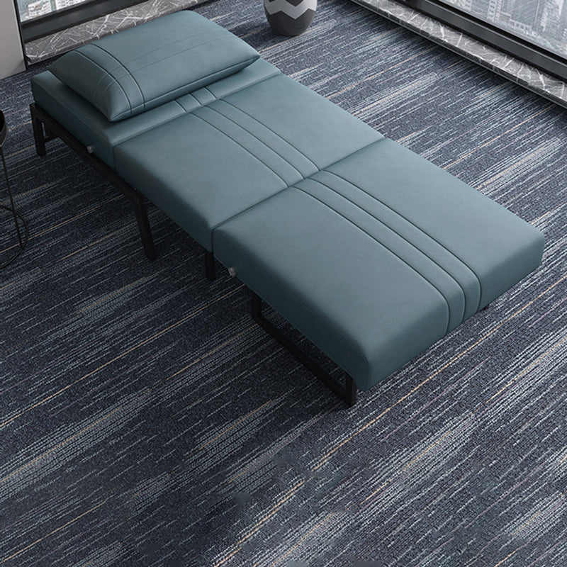 Faux Leather Contemporary Sofa Bed Armless Stain Resistant Bed Sofa Couch