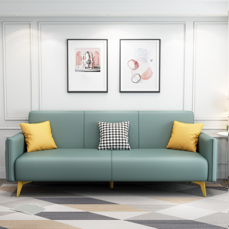 Contemporary Square Arm Living Room Fabric Stationary Seating