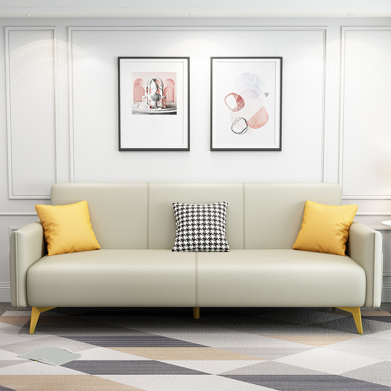 Contemporary Square Arm Living Room Fabric Stationary Seating