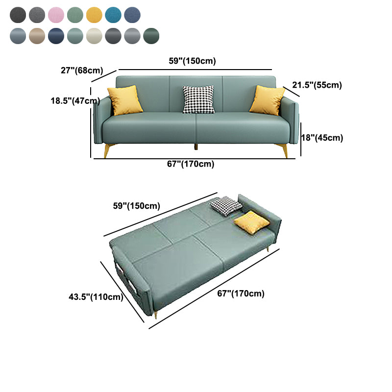 Contemporary Square Arm Living Room Fabric Stationary Seating