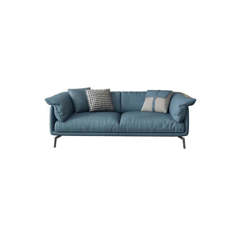 Pillow Top Arm Sofa & Chaise 32.68" H Genuine Leather Cushions Sofa