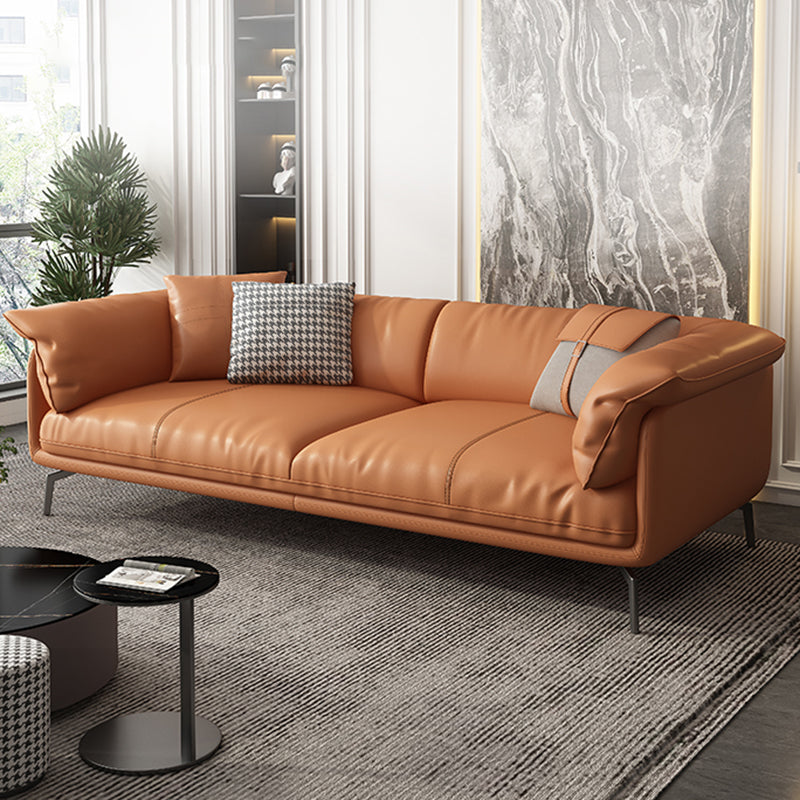 Pillow Top Arm Sofa & Chaise 32.68" H Genuine Leather Cushions Sofa