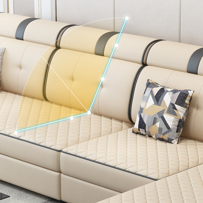 Contemporary Sofa Faux Leather U-Shaped Modular Furniture Sectionals