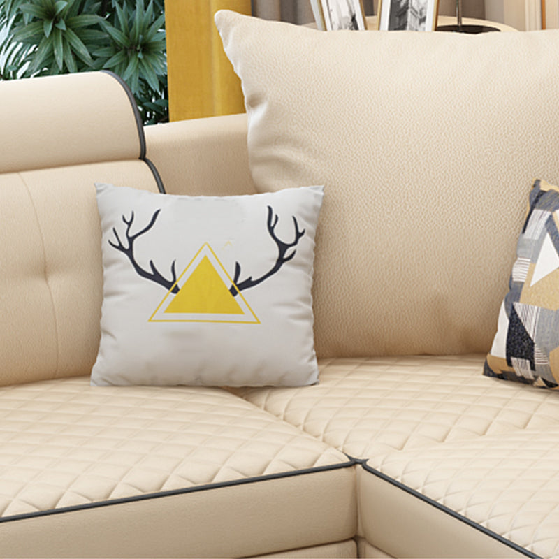 Contemporary Sofa Faux Leather U-Shaped Modular Furniture Sectionals