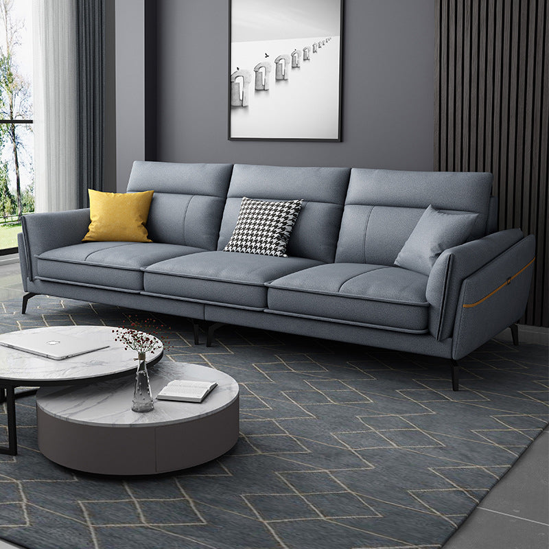 Scandinavian Blue Pillow Back Sectionals/Sofa for Living Room 35.43" High