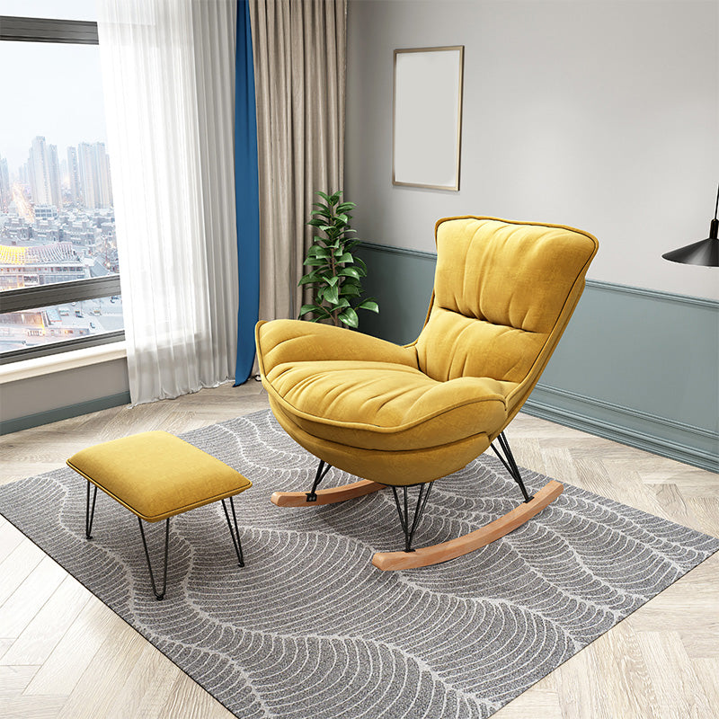 27.56"L x 37.4"W x 34.65"H Armless Cushion Back Chair,Modern Reclining with Ottoman