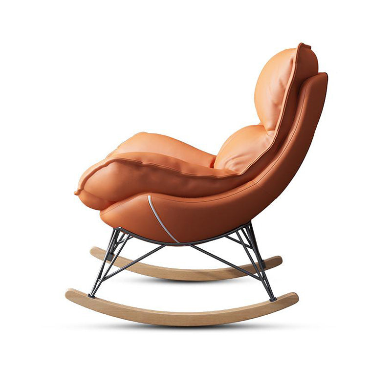 27.56"L x 37.4"W x 34.65"H Armless Cushion Back Chair,Modern Reclining with Ottoman