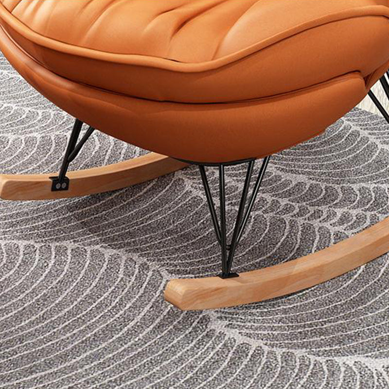 27.56"L x 37.4"W x 34.65"H Armless Cushion Back Chair,Modern Reclining with Ottoman