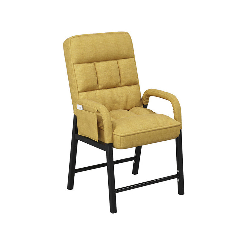 Linen Lounge Chair 17.71" L x 22.44" W x 34.64" H Adjustable Accent Chair with Storage