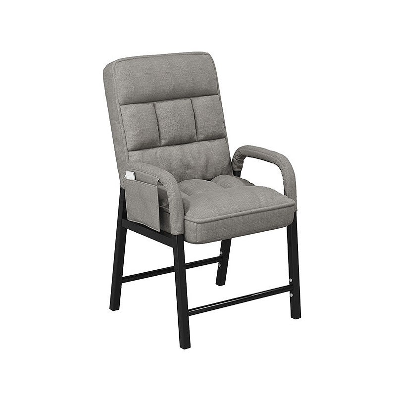 Linen Lounge Chair 17.71" L x 22.44" W x 34.64" H Adjustable Accent Chair with Storage