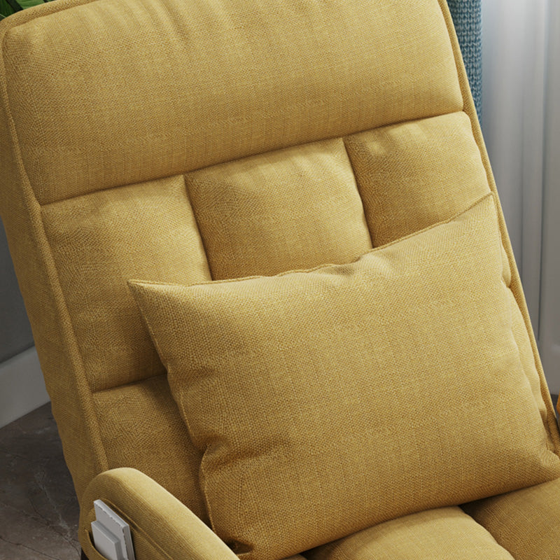 Linen Lounge Chair 17.71" L x 22.44" W x 34.64" H Adjustable Accent Chair with Storage