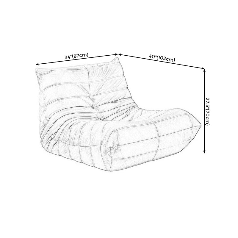 34.25"L x 40.16"W x 27.56"H Armless Sewn Pillow Back Chair,Modern Chair for Bedroom