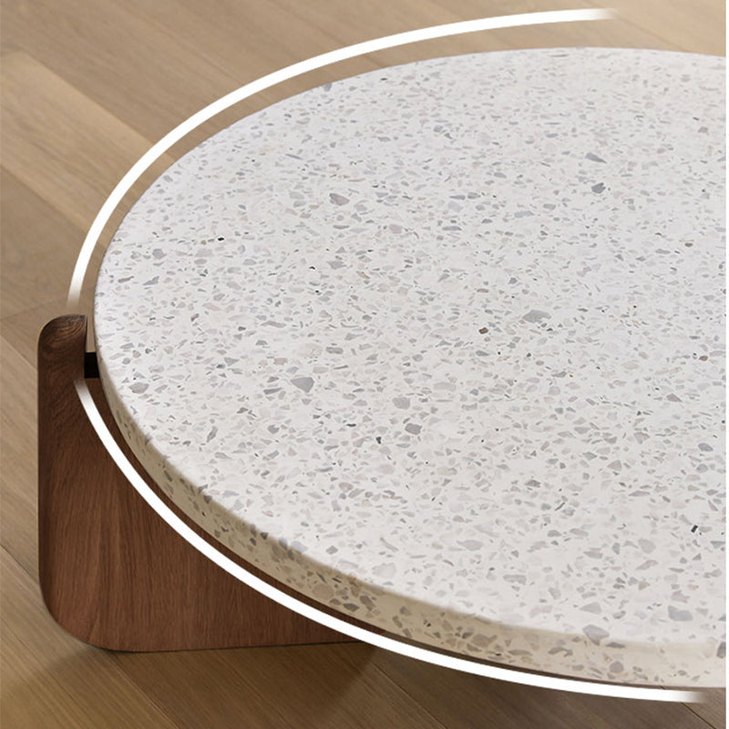 French Country Round Cocktail Table Wood 3 Legs Coffee Table