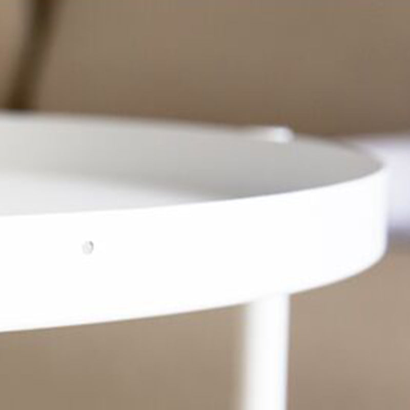 Cross Legs Tray Top Coffee Table Round Metallic Cocktail Table