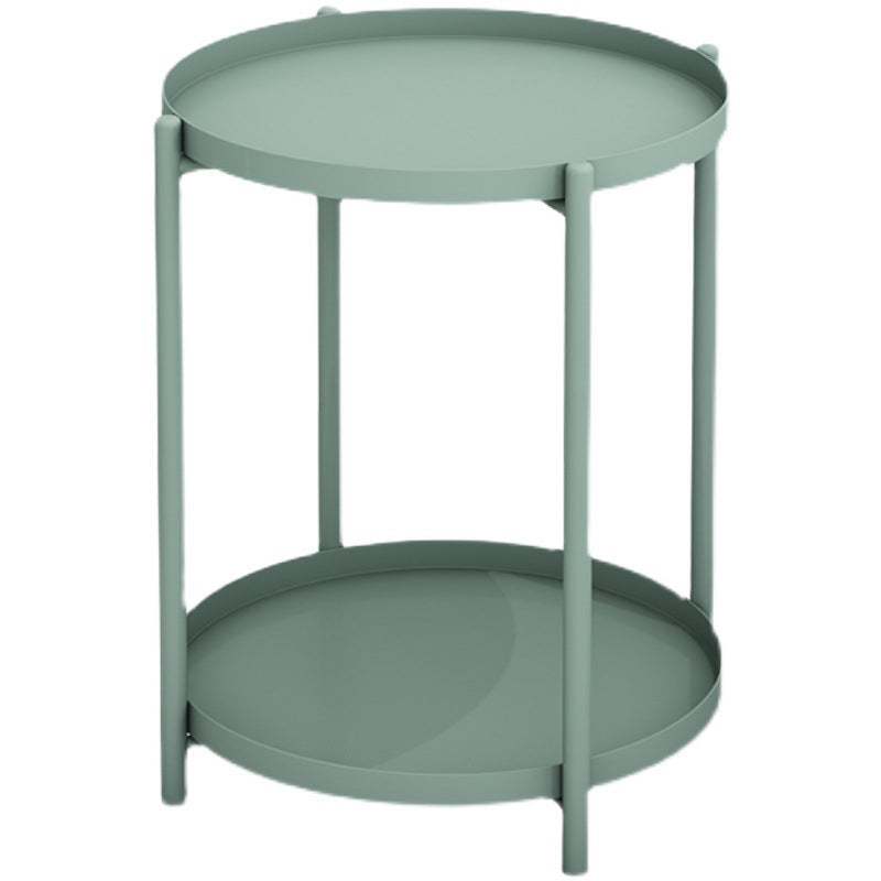 4 Legs Base Design Carbon Steel White/green/black/yellow Round Side Table
