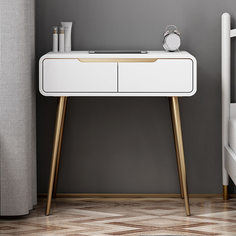 31.5" Height White/ Grey Wood Top Make-up Vanity with Drawer for Bedroom