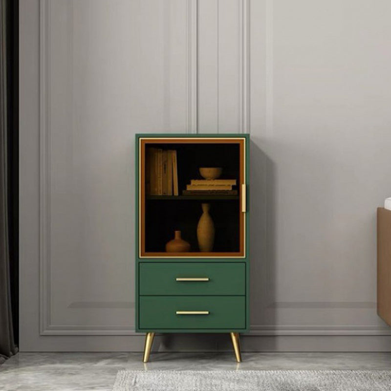Modern Rectangle Accent Cabinet with Straight Legs and 2 Drawers