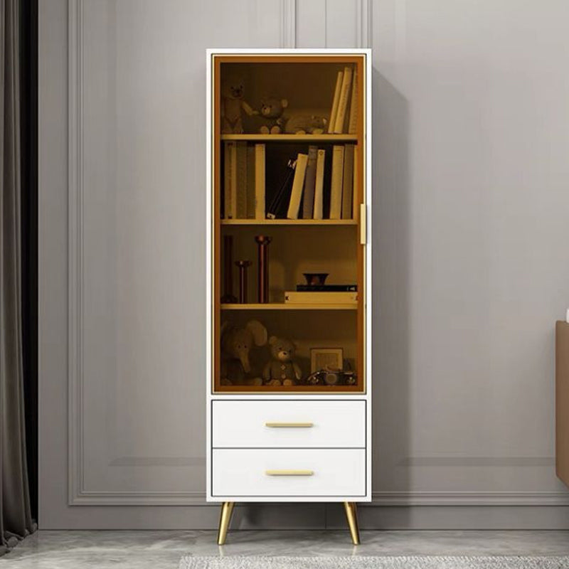Modern Rectangle Accent Cabinet with Straight Legs and 2 Drawers