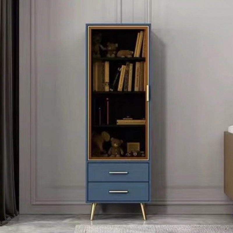 Modern Rectangle Accent Cabinet with Straight Legs and 2 Drawers