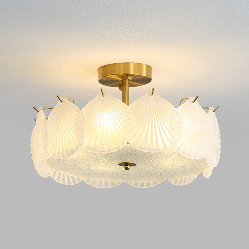 Glass Flush Mount Light Modern Minimalist Lush Mount Ceiling Light for Living Room